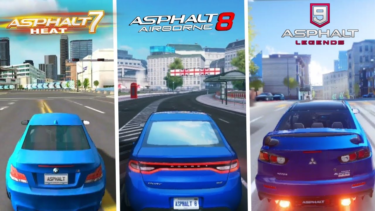Asphalt 7 Vs Asphalt 8 Vs Asphalt 9 | Asphalt Games Android 2021!!