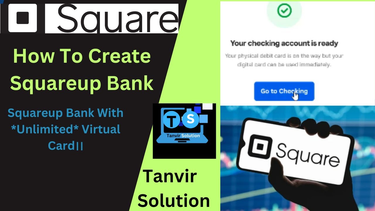 How To Create Square up Bank  Account|| Unlimited।? Square Bank With  Virtual Card। Tanvir Solution