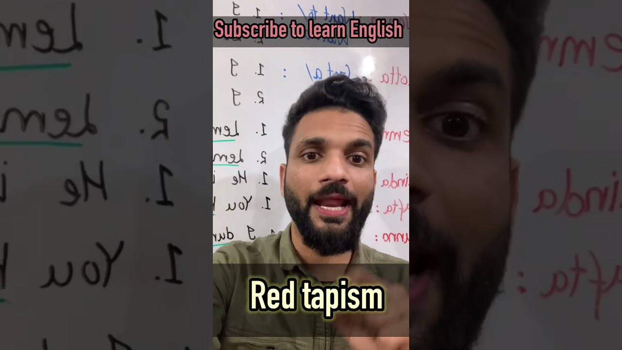 Red tapism meaning | learn English | curiosity anglo| #shorts