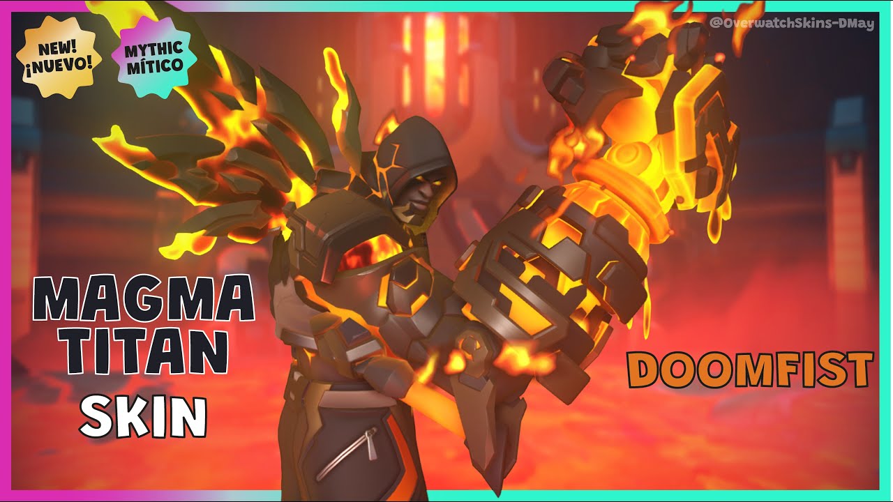 NEW!! MAGMA TITAN Doomfist MYTHIC Skin FULL Showcase | Overwatch 2