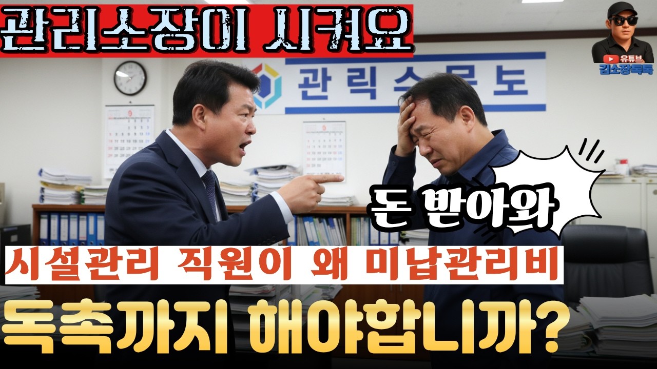 관리소장이 시설관리 직원에게 관리비 독촉업무를 시킵니다