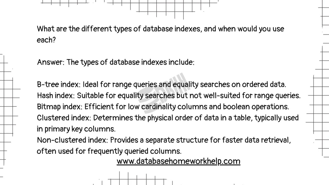 Database Homework Help