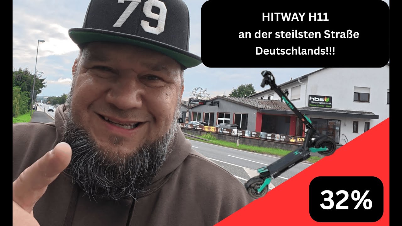 HITWAY H11 an der steilsten Straße Deutschlands mit 32% Steigung und 130 Kilo Zuladung!!!