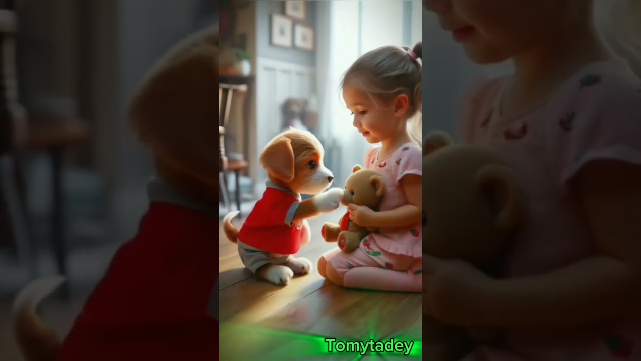 Cute girl and cute tady bear story . #shorts