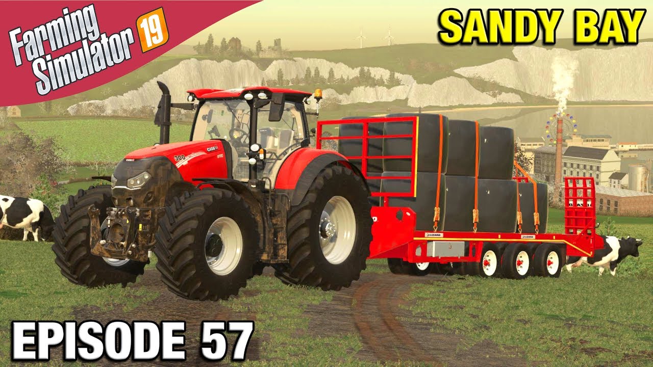 BRINGING THE BALES BACK Farming Simulator 19 Timelapse - Sandy Bay Seasons FS19 Ep 57