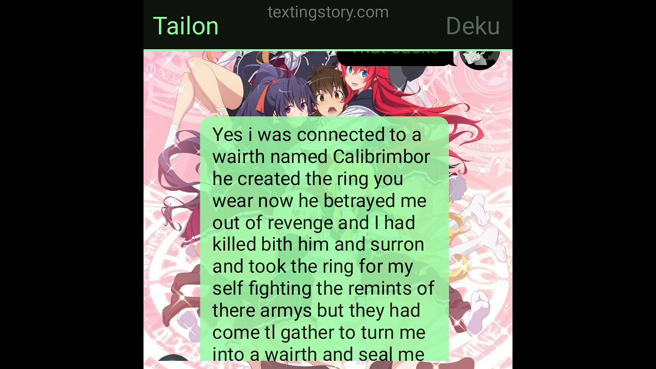 MHA Texting Story Highschool DxD Deku Part 1