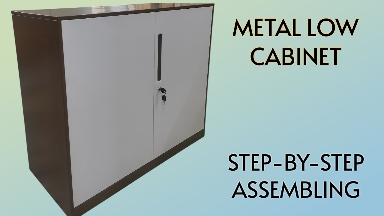 Metal Low Swing Door Cabinet Brown White HOW TO ASSEMBLE?