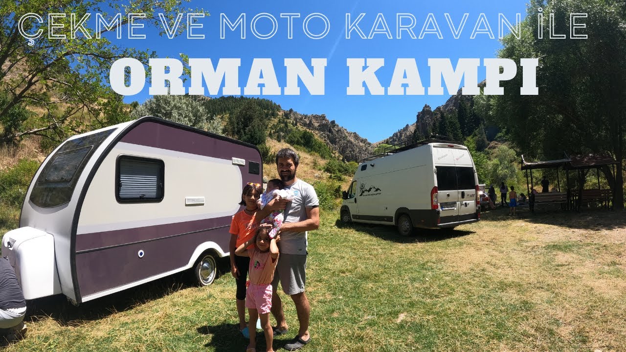 Çekme ve Moto Karavan ile  Issız Ormanda Karavan Komşuculuğu