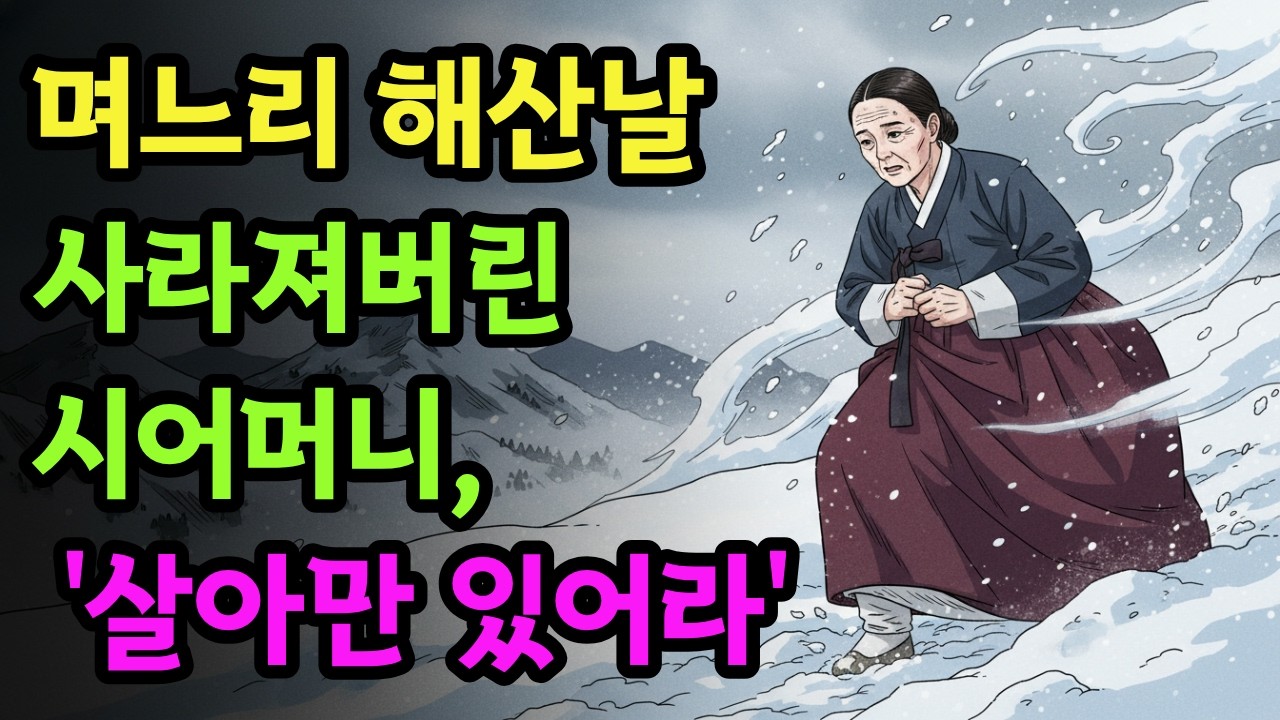 출산이 임박한 며느리 두고 도망갔다 욕먹은 시어머니 #감동이야기 #민담 #옛날이야기