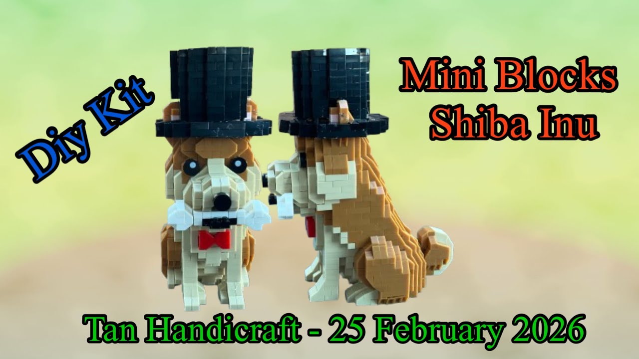 Tutorial ke 1741 - Diy Kit Construction Mini Blocks Shiba Inu