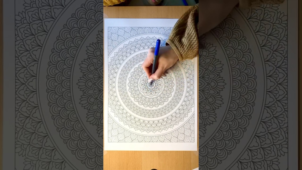 Get this coloring mandala by subscribing to my Patreon💙 Link in description✨