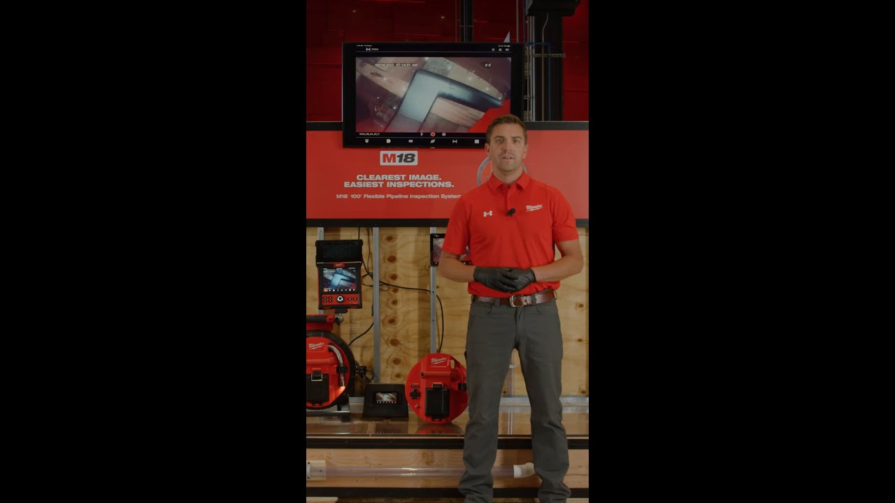 M18&trade; 100&rsquo; Flexible Pipeline Inspection System