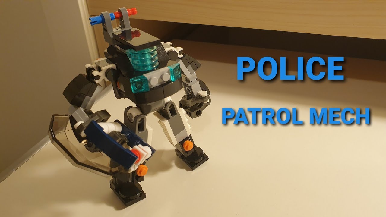 Unofficial LEGO - POLICE ROBOT MECH - DECOOL - 3122 - 3 in 1 [Mini Police Patrol Mech - TUTORIAL]