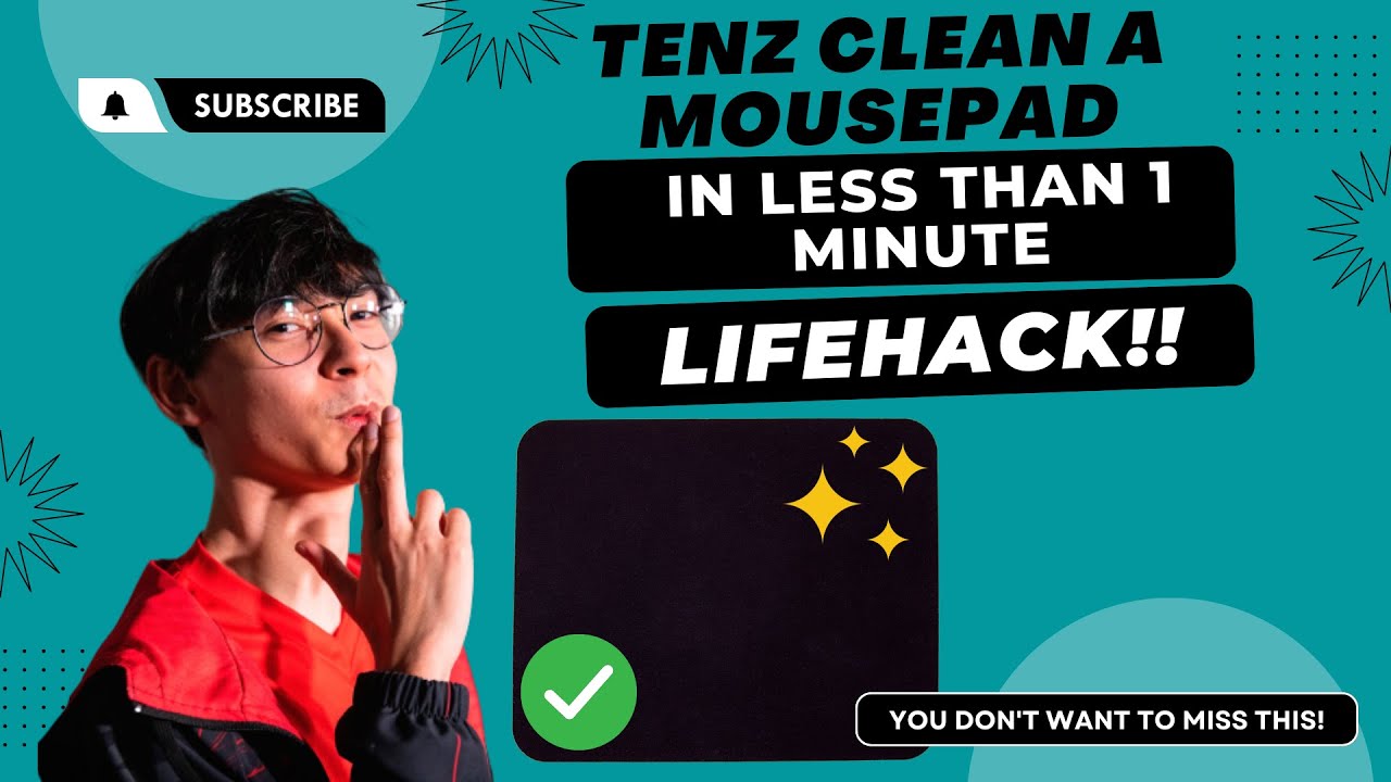 How SEN TenZ Clean Mousepad In Less Than 1 Minute (Lifehack/Tutorial)