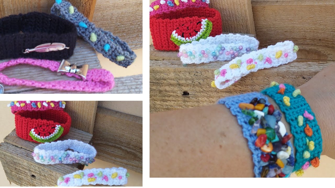 DIY Pulseras de crochet (Brazaletes)