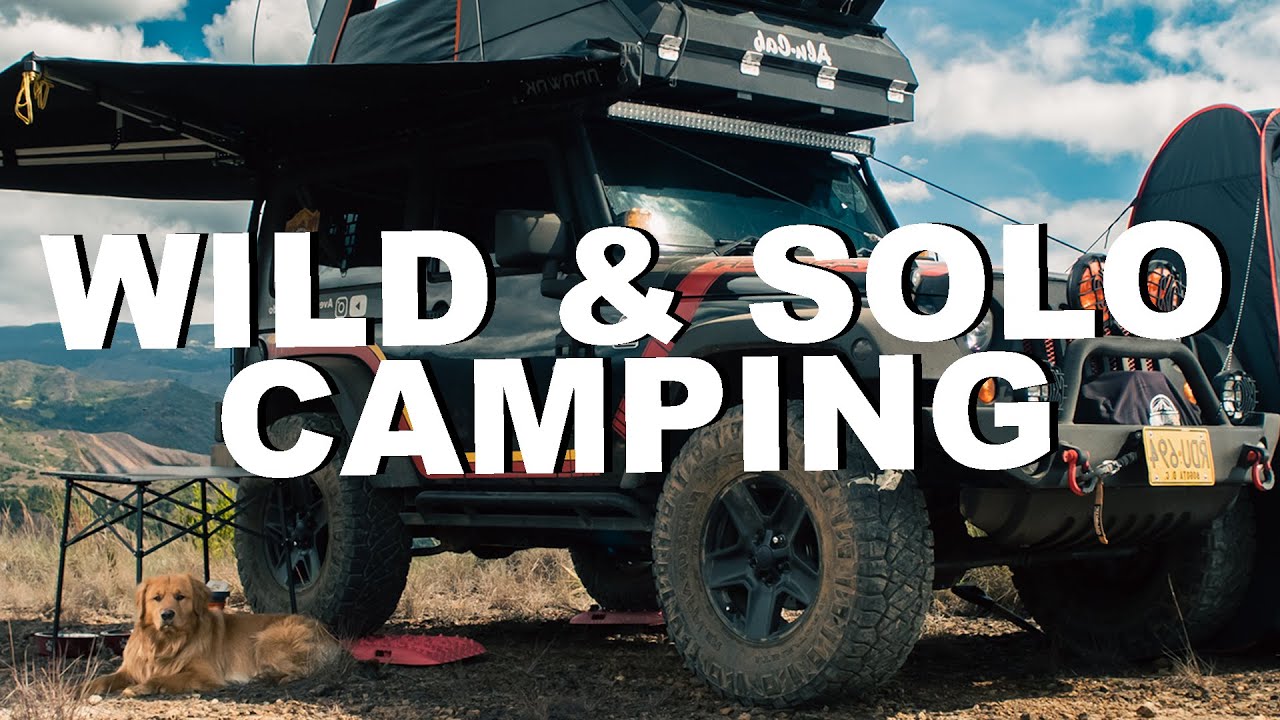 WILD & SOLO CAMPING WITH MY DOG IN A JEEP WRANGLER // Relax, Sounds of Nature, Overland