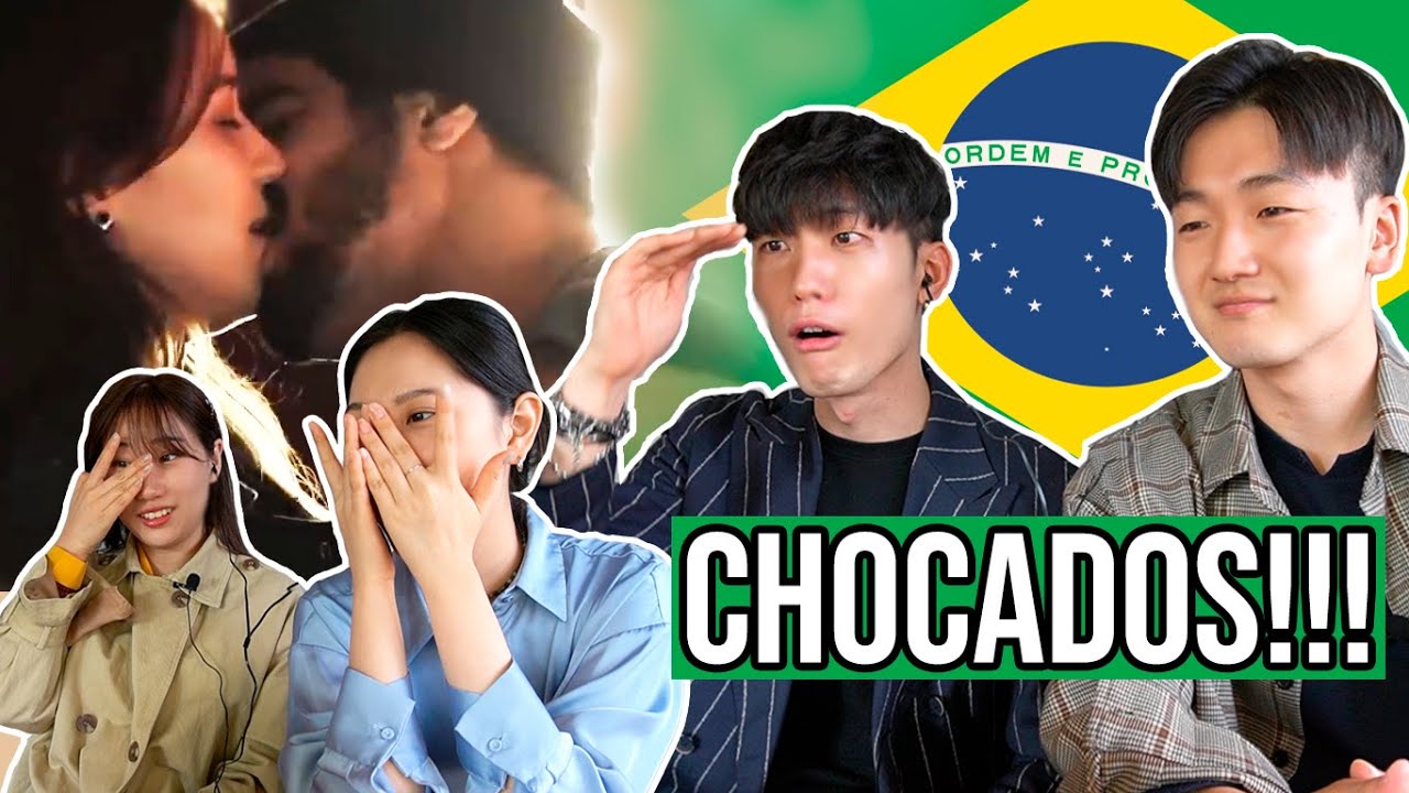 COREANOS REAGEM A NOVELAS BRASILEIRAS (Briga e beijo!!!)