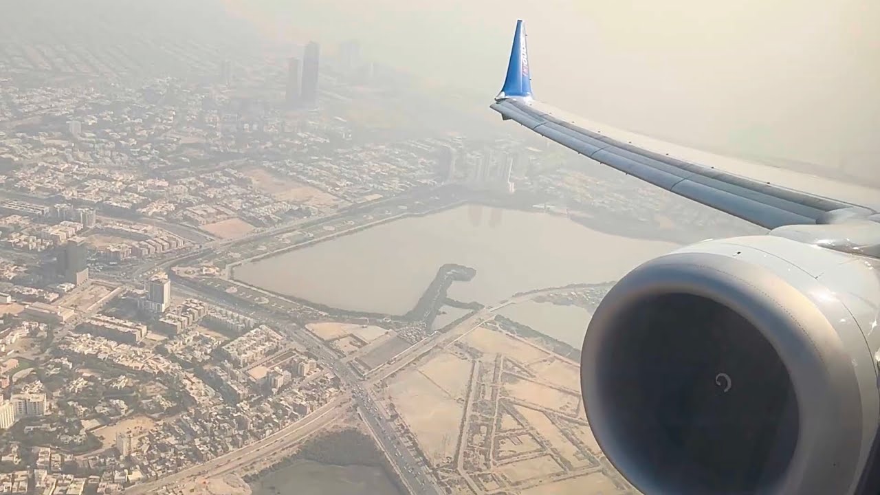 Fly Dubai B737 MAX Landing in Karachi | Dubai ✈ Karachi | FZ335 | A6-FQA