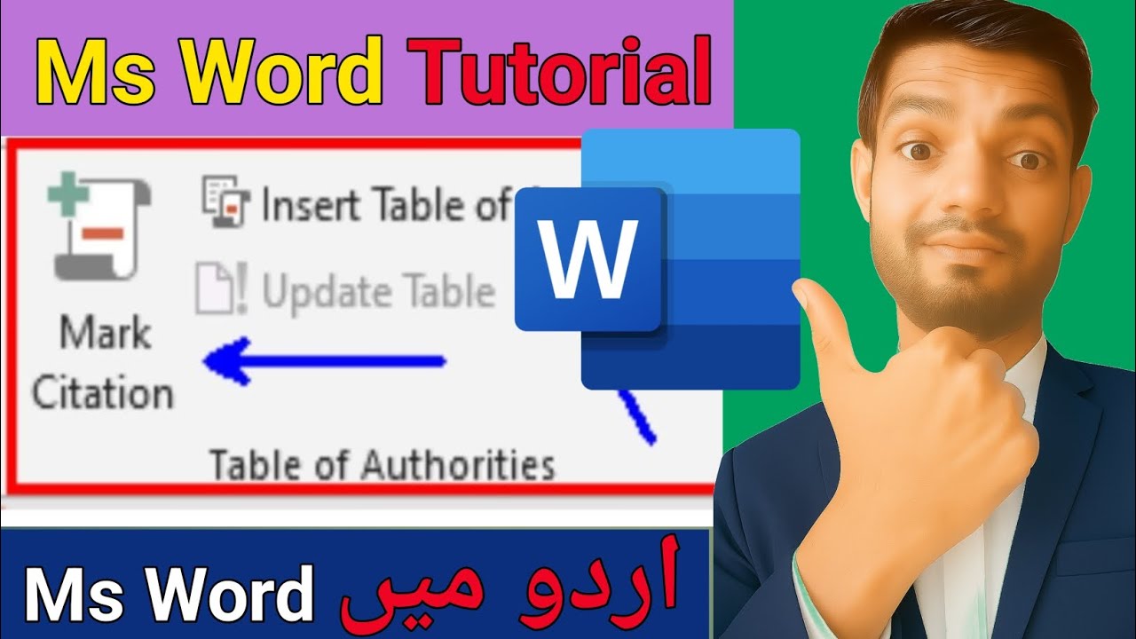 MS Word Me Table of Authorities Kaise Banaye | Mark Citation & Update Table | Urdu Hindi