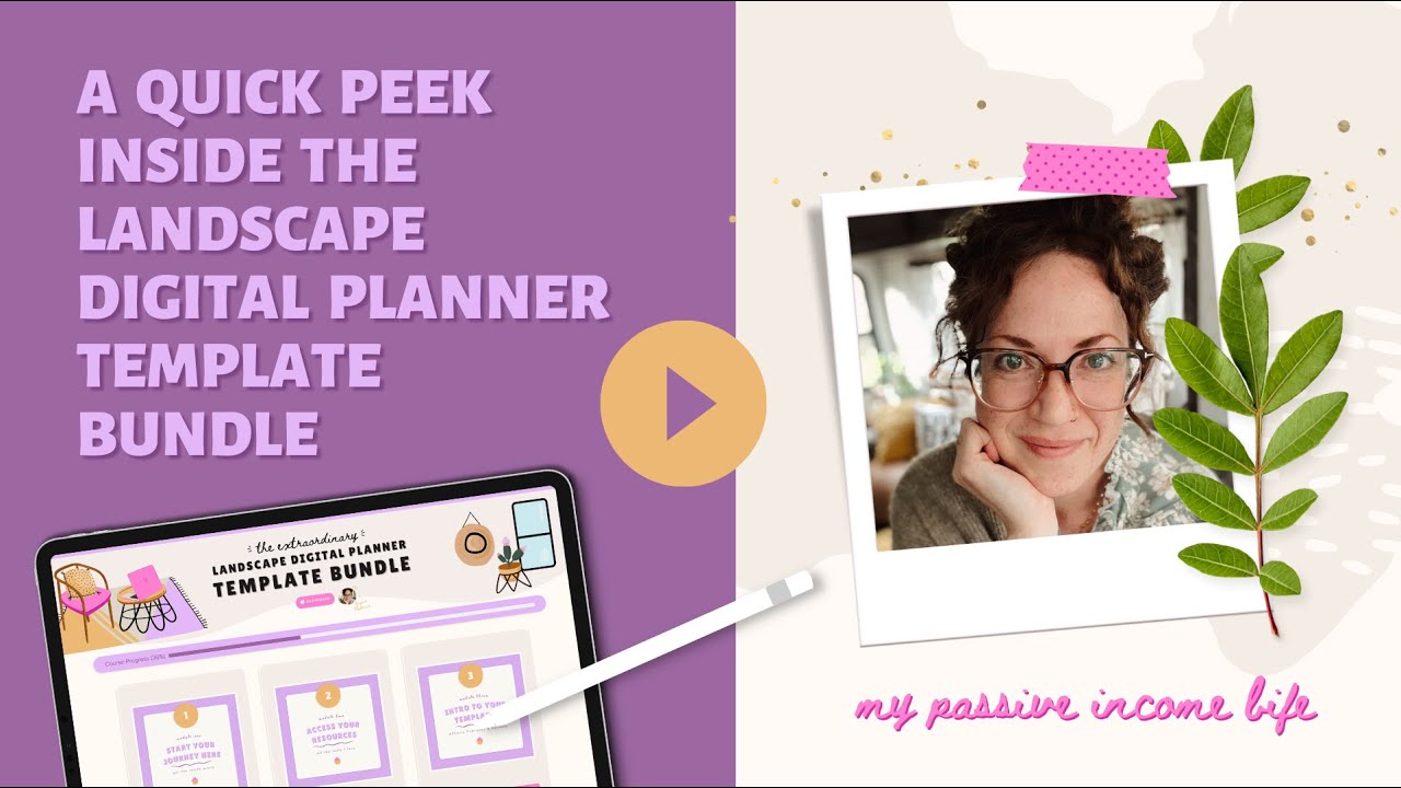 Quick Peek Inside The Extraordinary Landscape Digital Planner Template Bundle | Cupcakes & Haystacks