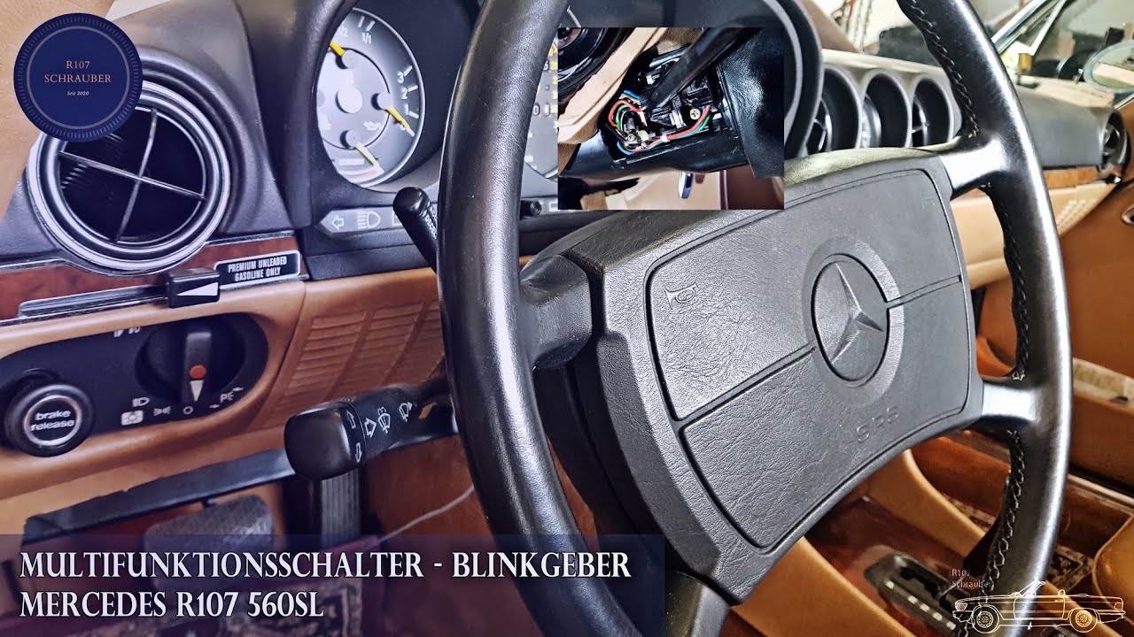 Blinker - Kombischalter beim Mercedes R107 560SL - Ausbau und Funktion