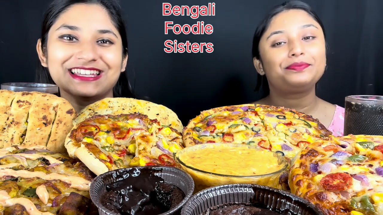 Eating 😋Challenge Different types of Pizza 🍕,Garlic Bread 🥖,Choco lava cake 🧁|Food Challenge ⚡️