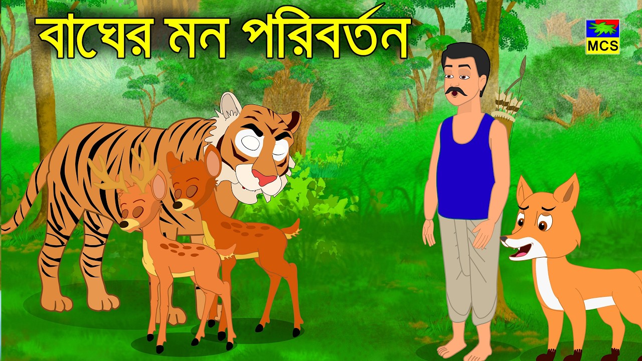 হরিণছানা ও বাঘের গল্প | Deer and Tiger Story | Fairy Tales | Bangla Cartoon | Masum CarToon Studio
