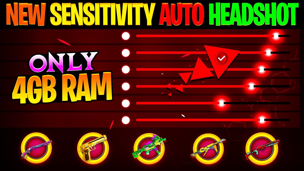 ( 4GB RAM ) SENSITIVITY SETTING 🔥|| FREE FIRE AUTO HEADSHOT SENSITIVITY SETTINGS AFTER UPDATE