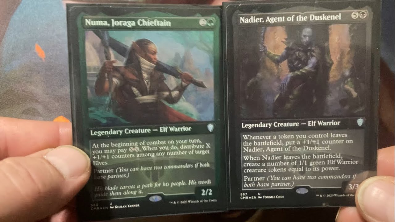 MTG - Numa Joraga Chieftain and Nadier Agent of Duskenel (Dark Elf Tribal) Commander deck explained 