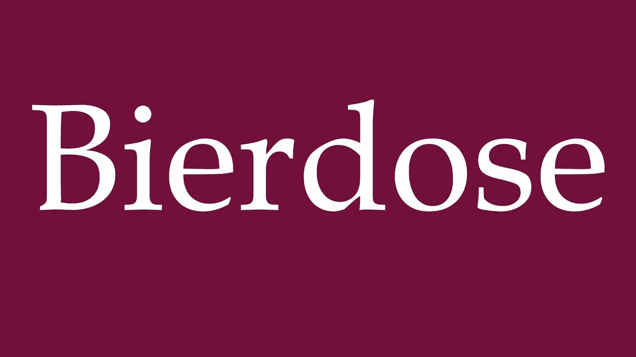 How to Pronounce ''Bierdose'' (Beer can) Correctly in German