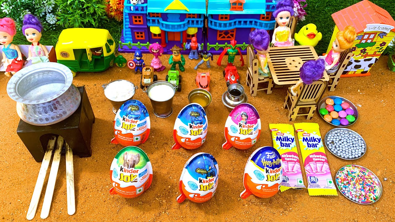 Miniature Kinder Joy Chocolate Cake Recipe | Chocolate with Biscuits Cake | Kinder Joy Recipe