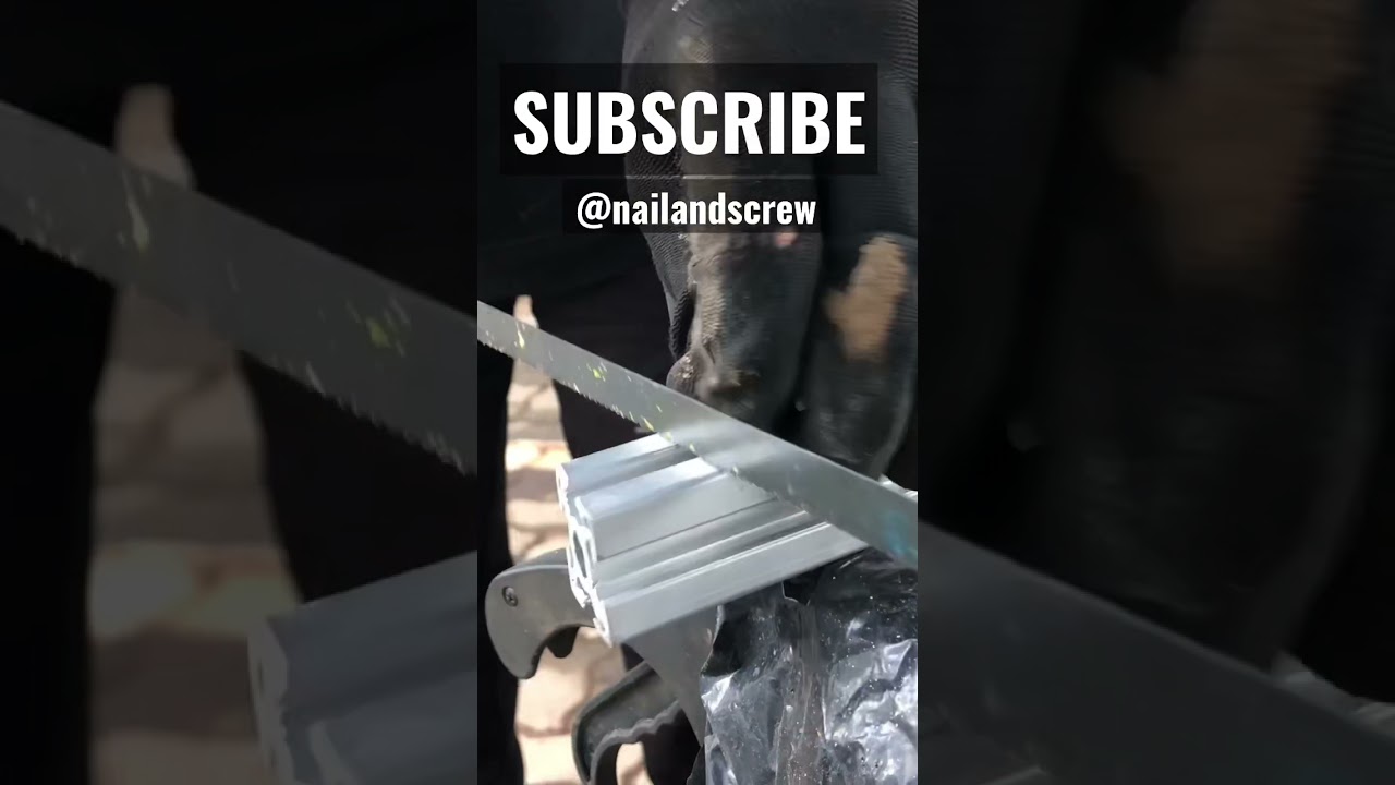 HOW TO CUT ALUMINIUM EXTRUSION l Manual vs Machine #shorts #nailandscrew