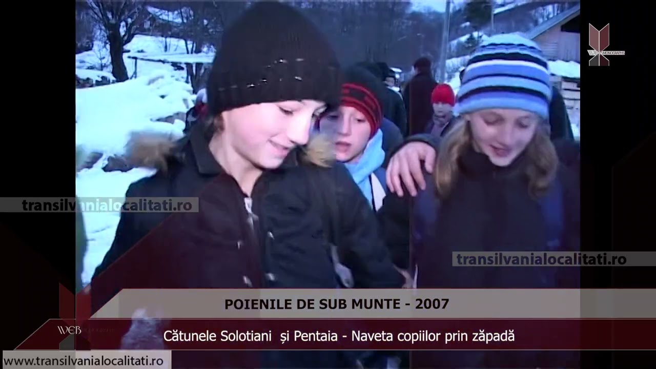 POIENILE DE SUB MUNTE-MM (2007) - Cătunele Solotiani  și Pentaia -  Naveta copiilor prin zăpadă