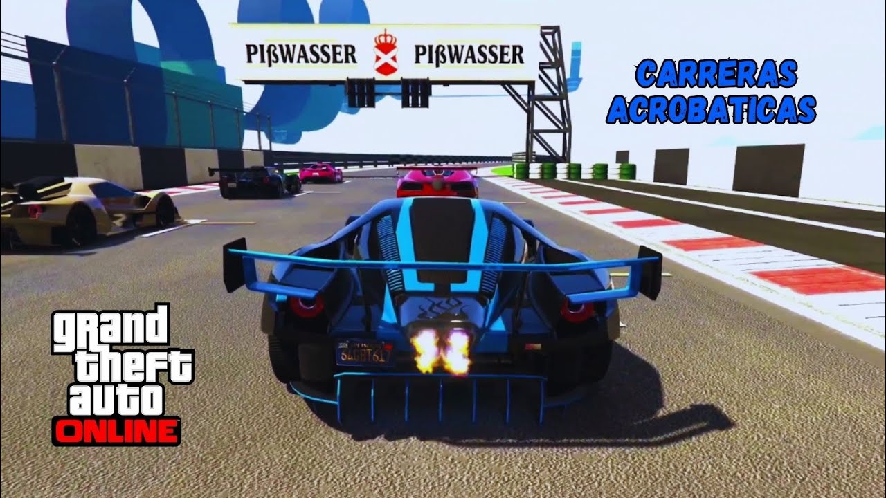 GTA V ONLINE CARRERAS ACROBATICAS INCREIBLES CON MI COCHE FAVORITO