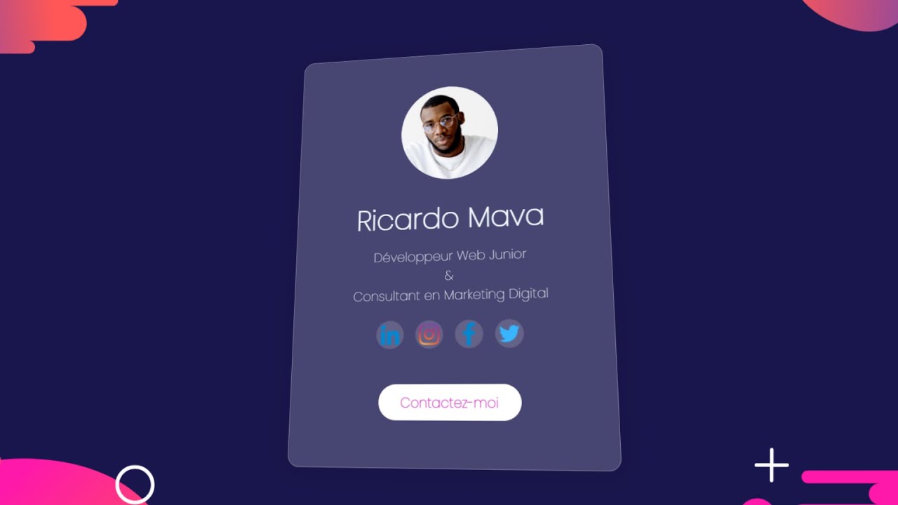 🎨Comment Créer une Page Web 📝Portfolio avec Effet tilte avec HTML CSS & Javascript | UI Design