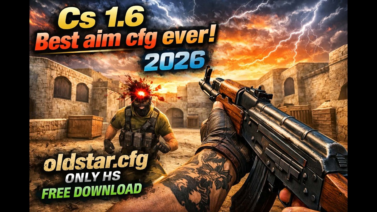 Cs 1.6🔥  Best aim cfg  ever in 2026 | oldstar.cfg 100% hs  | Highlights! 🔥