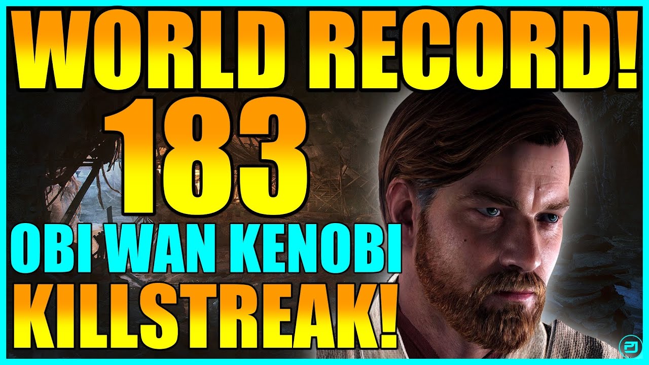 (OLD WORLD RECORD!) Star Wars Battlefront 2 183 Obi wan Kenobi Killstreak/Gameplay