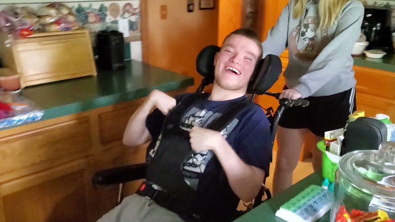 Samuel in his other wheel chair @onthatnote