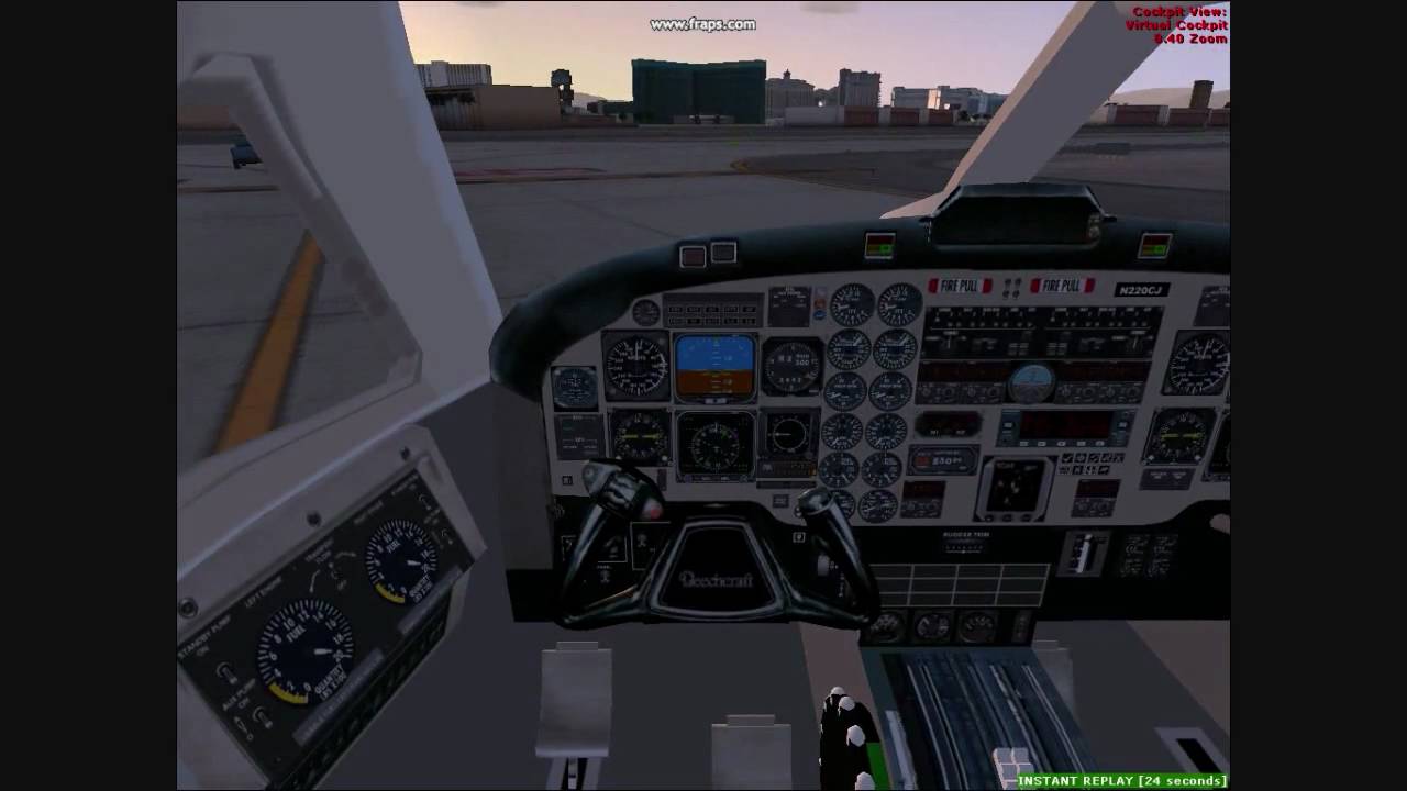 FSX  U.S airways Beech 1900 landing at KLAS