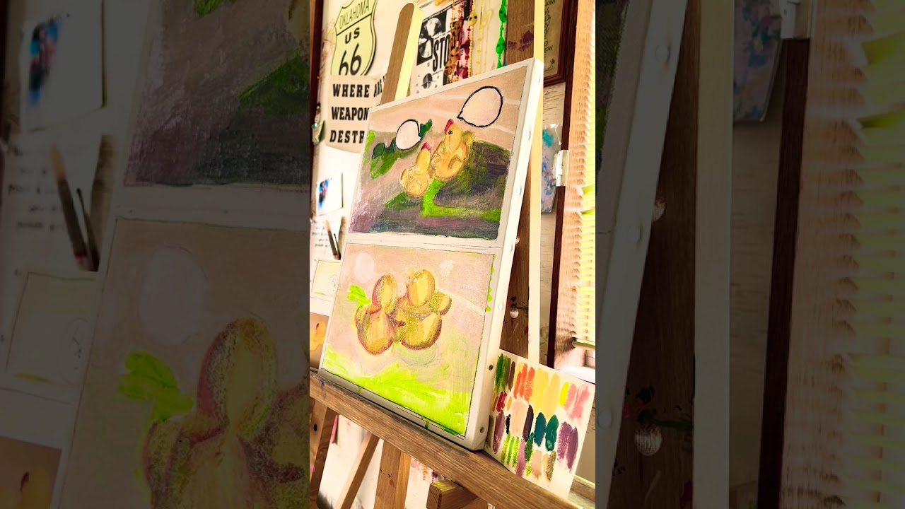 Duck Toys painting 2, 3 in progress 