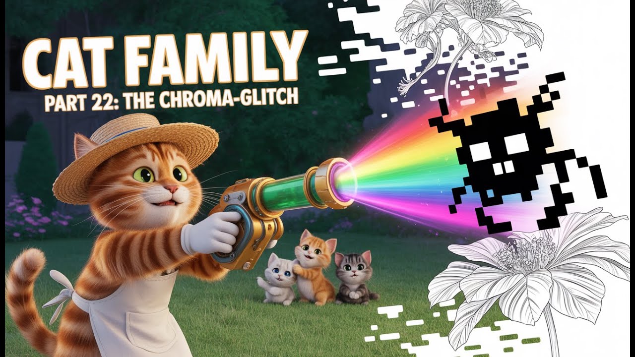 the-cutest-cat-family-ever-daily-life-funny-antics-CAT-FAMILY-PART22-JASPER-&-THE-CHROMA-GLITCH