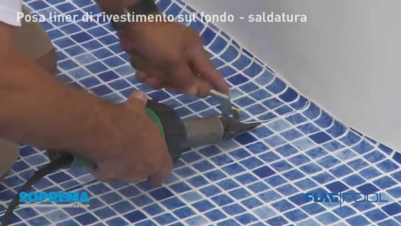 FLAGPOOL - cap 4 - posa sul fondo del liner impermeabile per piscina interrata