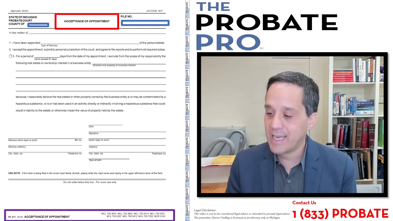 Acceptance of Appointment #theprobatepro #probate #appointment #probateattorney #court