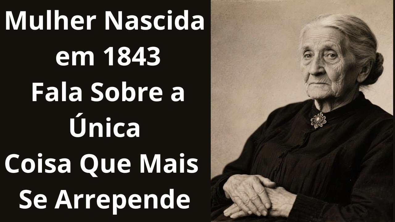 Mulher nascida em 1843 fala sobre a única coisa que mais lamenta - narração artificial