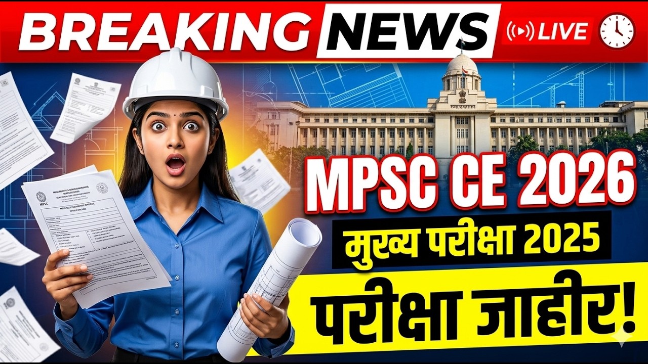 MPSC Civil Engineering Services Bharti 2026 🏗️ | मुख्य परीक्षा 2025 नवीन अपडेट!