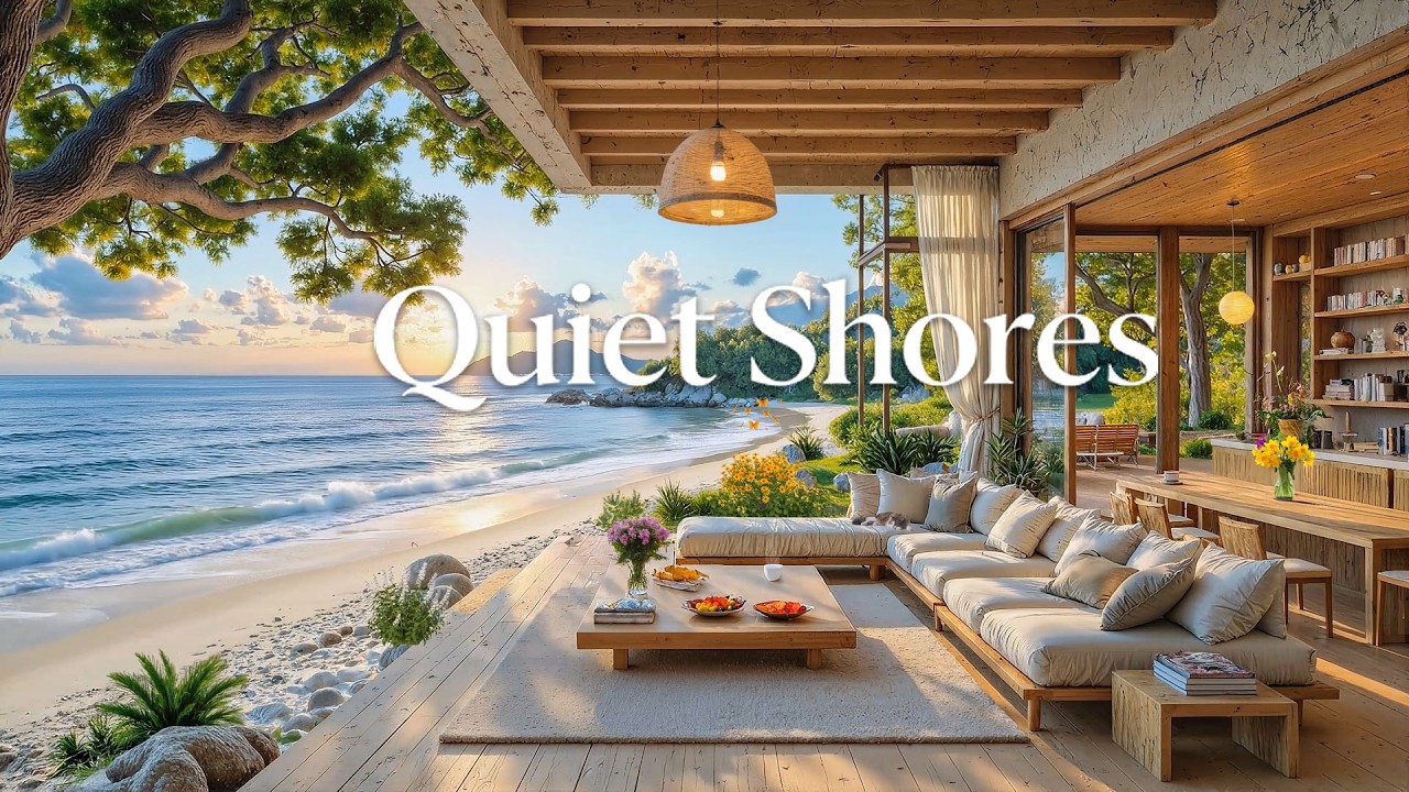 Quiet Morning Spring Piano 🌊 Peaceful Oudoor Ambience with Smooth Piano Music