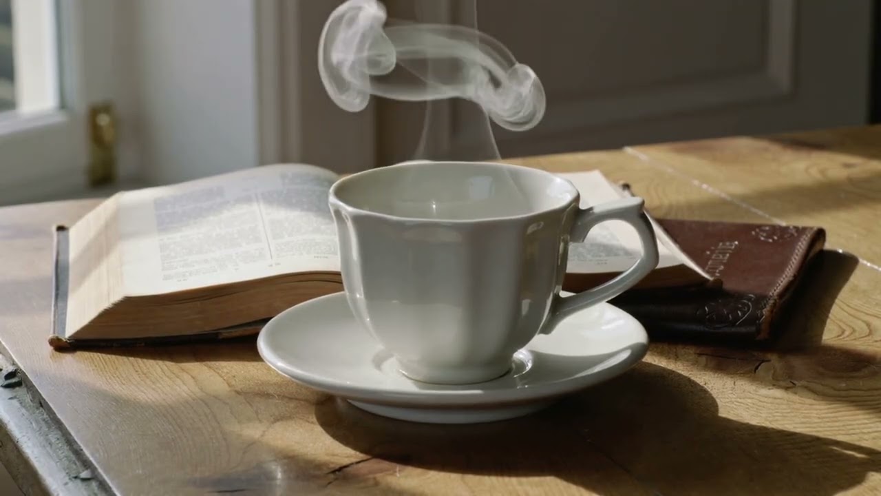 Warm Tea & Reading Ambience ☕ Static Cozy Room | Relaxing White Noise for Focus