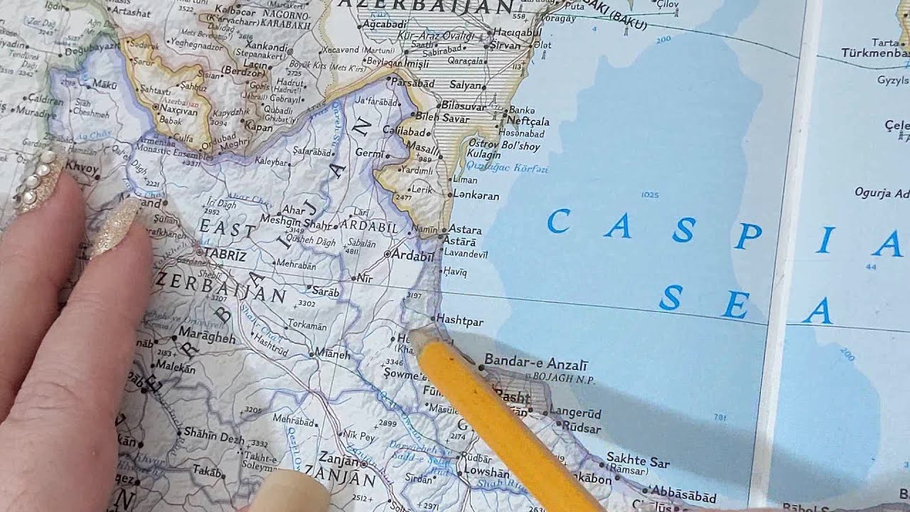 ASMR ~Ardabil, Iran History & Geography ~ Soft Spoken Map Tracing Google Earth
