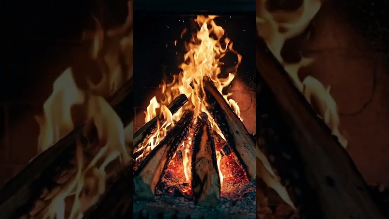 Crackling Fireplace 🔥 Instant Calm & Cozy Vibes