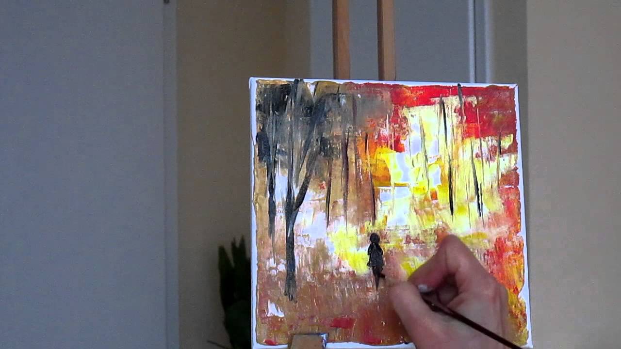 Tanja Bell Abstract Painting Trees Part 2 Tutorial Palette Knife